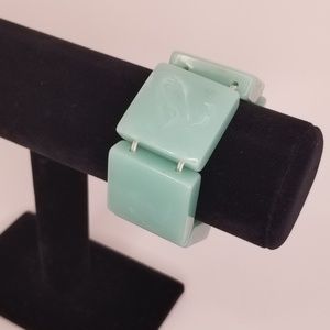 Jade colored chunky block bracelet